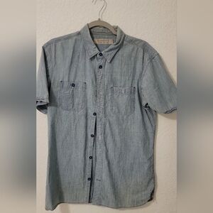 AllSaints Men's Blue Denim Shirt - Med